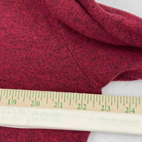 Torrid Super Soft Plush Tunic Top Size 1X Burgundy Red Laced Shoulders V-Neck - Picture 7 of 11